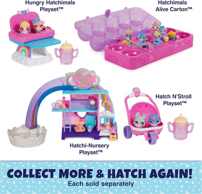 Hatchimals Alive, Hatchi-Nursery Playset Toy with 4 Mini Figures in Self-Hatching Eggs, 13 Accessories, Kids Toys for Girls and Boys Ages 3 and up