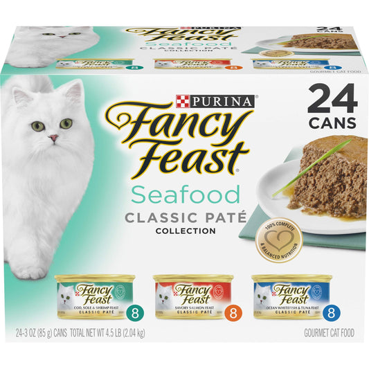 Purina Fancy Feast Seafood Classic Pate - (24) 3 oz. Cans