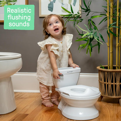 Summer Infant by Ingenuity My Size Potty Pro in White, Toddler Potty Training Toilet, Lifelike Flushing Sound, for Ages 18 Months, Up to 50 Pounds