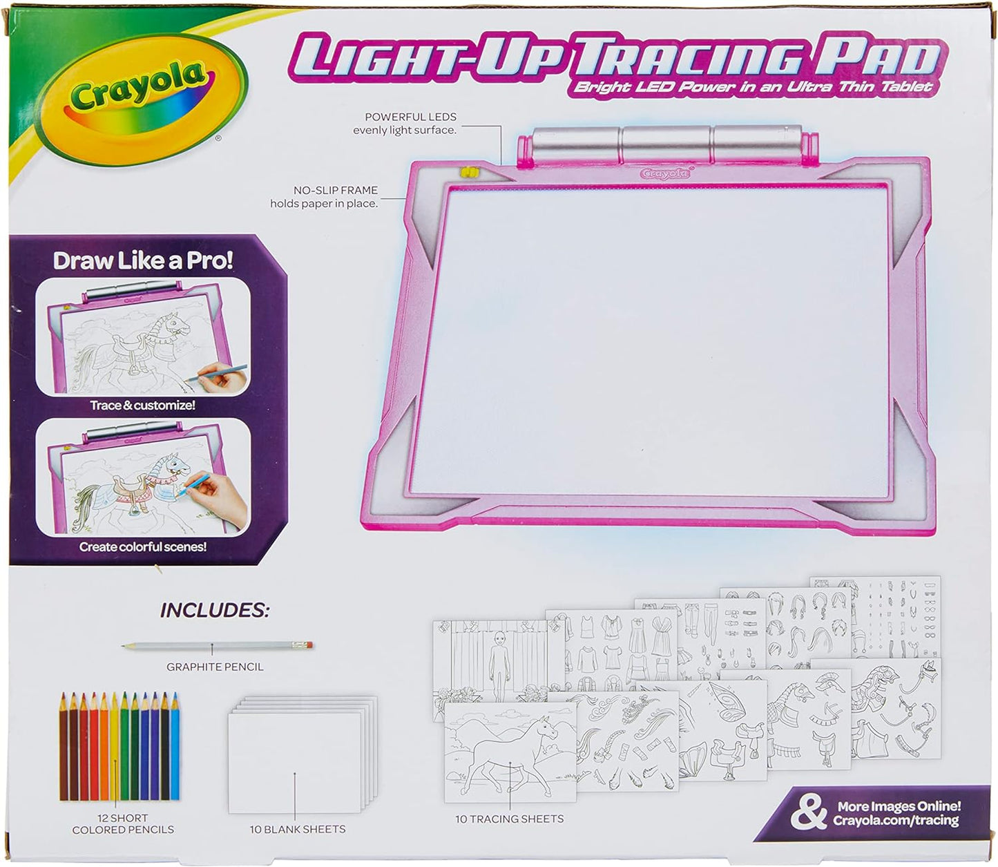 Crayola Light Up Tracing Pad - Pink, Drawing Pads for Kids, Kids Toys, Holiday & Birthday Gifts for Girls and Boys, Ages 6+ [Amazon Exclusive]