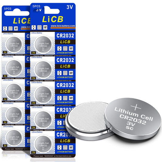 LiCB CR2032 3V Lithium Battery(10-Pack)