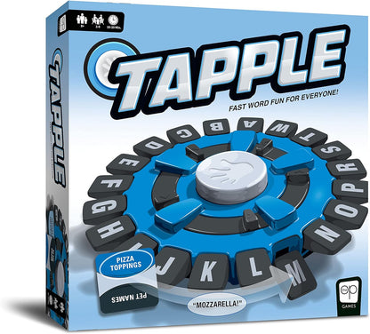 USAOPOLY TAPPLE® Word Game | Fast-Paced Family Board Game | Choose a Category & Race Against The Timer to be The Last Player | Learning Game Great for All Ages