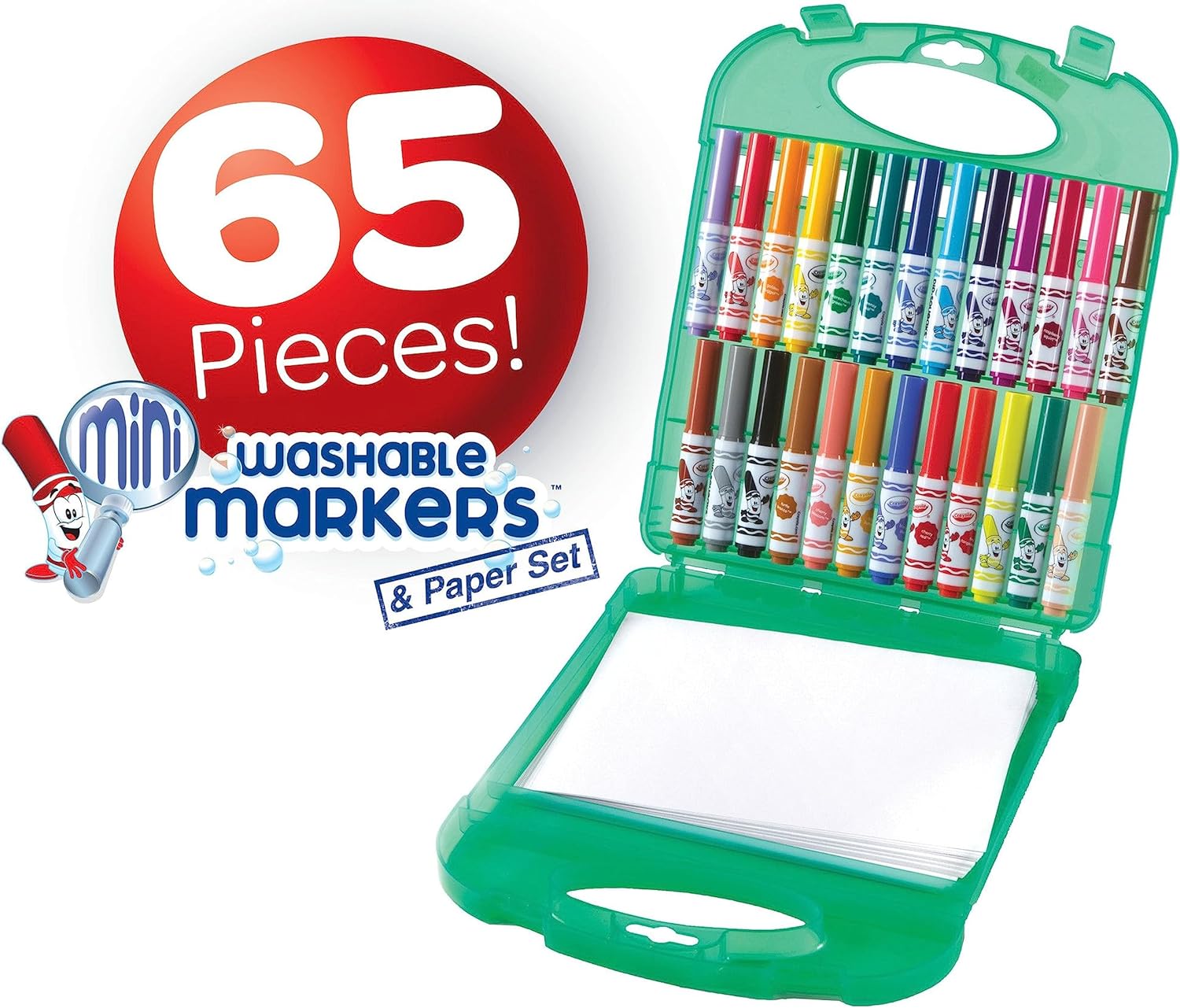 Crayola Pip Squeaks Marker Set (65ct), Washable Markers for Kids, Kids Art Supplies, Holiday Gift for Kids, Mini Markers, Stocking Stuffer, 4+