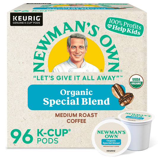 Newman's Own Organics Special Blend Keurig Single-Serve K-Cup Pods, Medium Roast Coffee, 96 Count (4 Packs of 24)