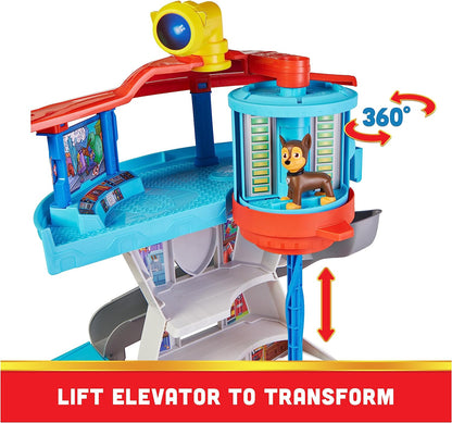 Paw Patrol Lookout Tower Playset with Toy Car Launcher, 2 Chase Action Figures, Chase’s Police Cruiser and Accessories, Kids Toys for Ages 3 and up