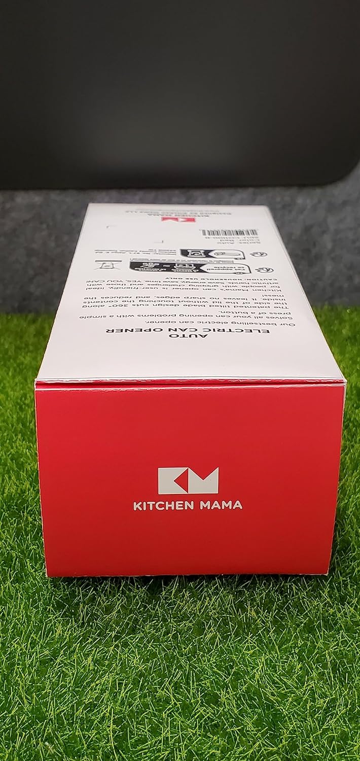 Kitchen Mama Auto Electric Can Opener Christmas Gift Ideas: Open Your Cans with A Simple Press of Button - Automatic, Hands Free, Smooth Edge, Food-Safe, Battery Operated, YES YOU CAN (Red)