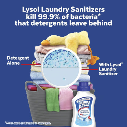 Lysol Laundry Sanitizer Additive, Sanitizing Liquid for Clothes and Linens, Eliminates Odor Causing Bacteria, Crisp Linen, 41oz