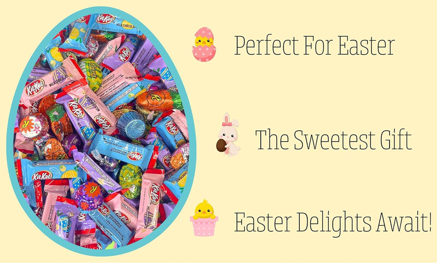 Easter Chocolate Candy Variety Pack - 2 Lb - Bulk Easter Candy - Easter Candy Bulk - Assorted Chocolate - Easter Basket Candy - Bulk Chocolate Easter Egg Candy Hunt - Candy Chocolate Easter Eggs Candy