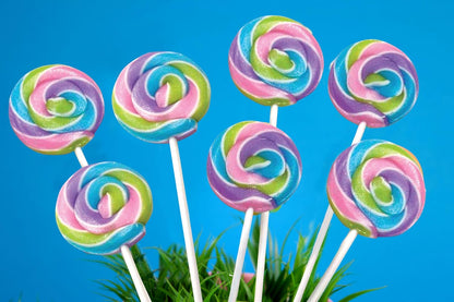 Spring Easter Candy - 24 Swirl and Twist Lollipops- Easter Basket - Egg Hunts