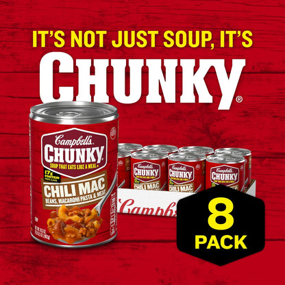 Campbell's Chunky Soup, Chili Mac, 16.3 Oz Can (Case of 8)