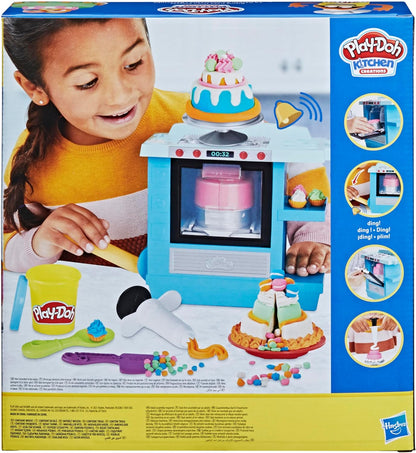 Play-Doh Kitchen Creations Rising Cake Oven Kitchen Playset, Play Kitchen Appliances, Preschool Toys, Kitchen Toys for 3 Year Old Girls and Boys and Up