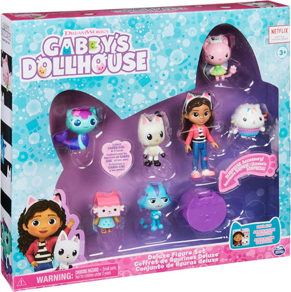 Gabby's Dollhouse, Deluxe Figure Gift Set with 7 Toy Figures and Surprise Accessory, Kids Toys for Ages 3 and up