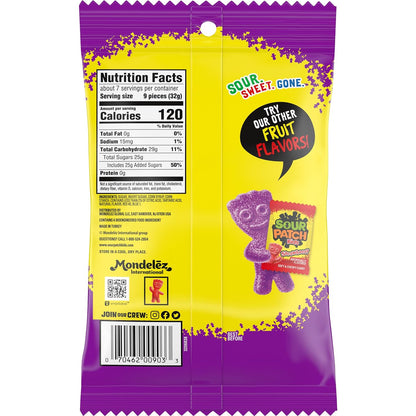 SOUR PATCH KIDS Grape Soft & Chewy Candy, 8.02 oz