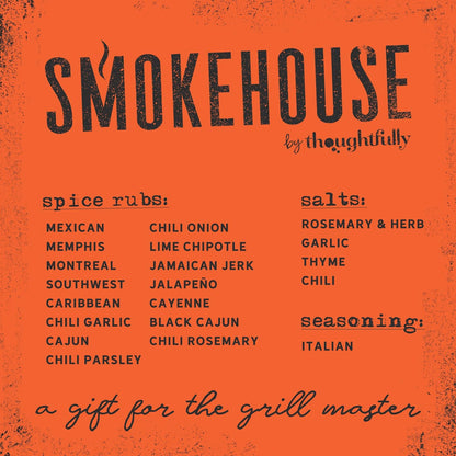 Smokehouse by Thoughtfully Ultimate Grilling Spice Set, Grill Seasoning Gift Set Flavors Include Chili Garlic, Rosemary and Herb, Lime Chipotle, Cajun Seasoning and More, Pack of 20