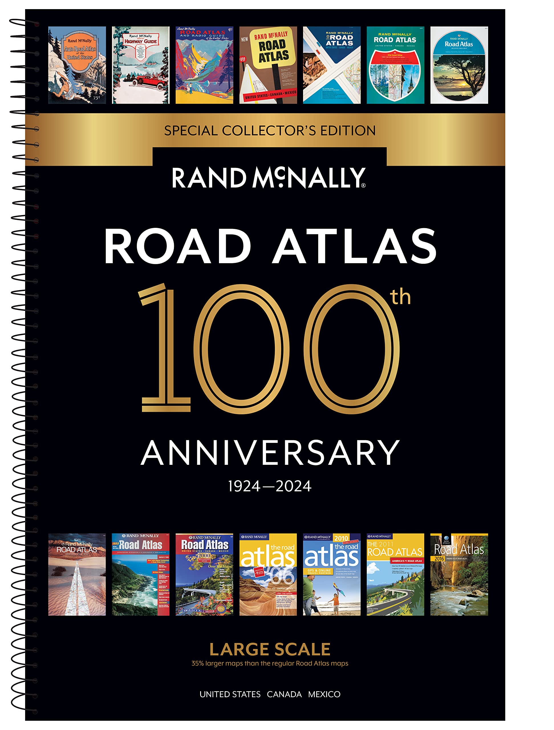 Rand McNally 2024 Large Scale Road Atlas - 100th Anniversary Collector's Edition (The Rand McNally Large Scale Road Atlas)
