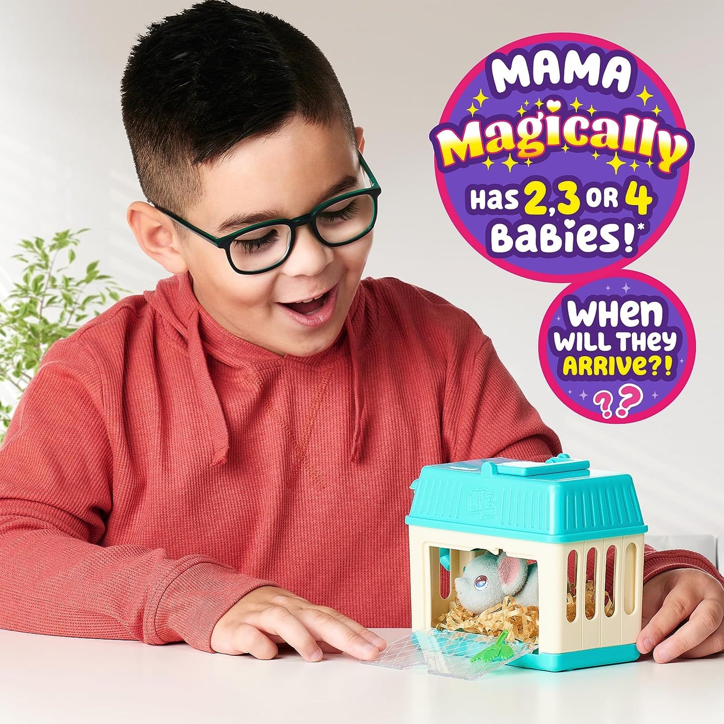 Little Live Pets - Mama Surprise Minis. Feed and Nurture a Lil' Mouse. She has 2, 3, or 4 Babies with Surprise Accessories to Dress Up The Babies for Kids, Ages 5+
