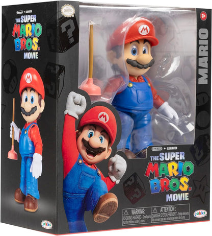 The Super Mario Bros. Movie - 5 Inch Action Figures Series 1 – Mario Figure with Plunger Accessory