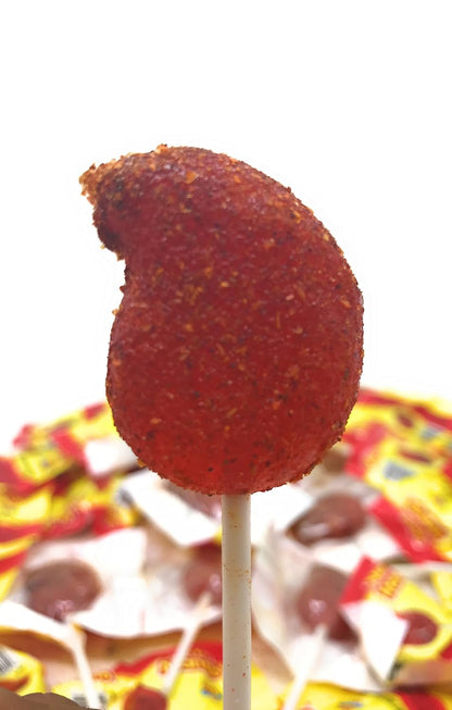 Vero Mango Lollipops Coated with Chili Powder, Hot and Sweet Candy Treat, Artificially Flavored, Net Wt. 1.39 Pound, 40 Count Bag