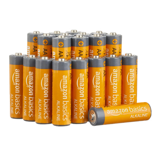 Amazon Basics 20-Pack AA Alkaline High-Performance Batteries, 1.5 Volt, 10-Year Shelf Life