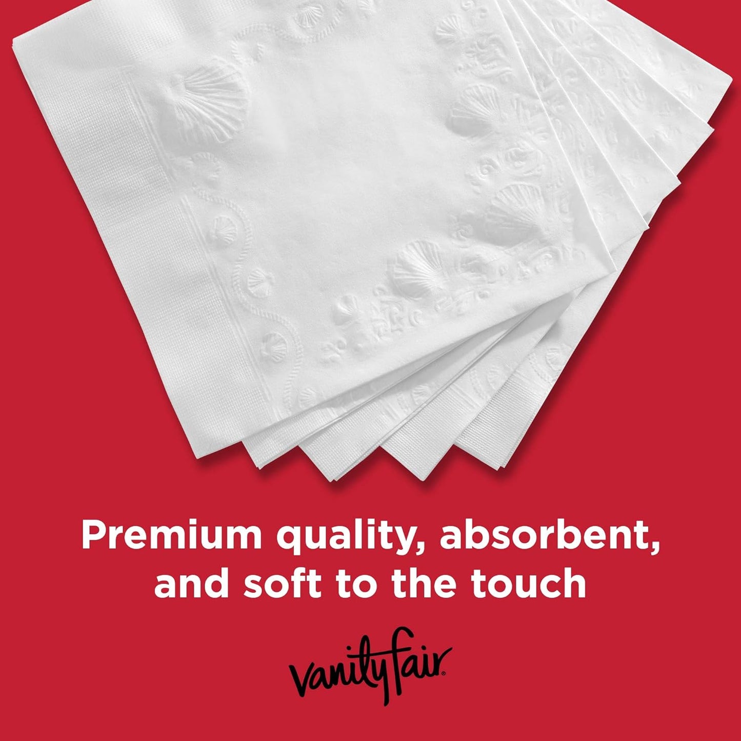 Vanity Fair Everyday Paper Napkins, 100 2-Ply Disposable Napkins