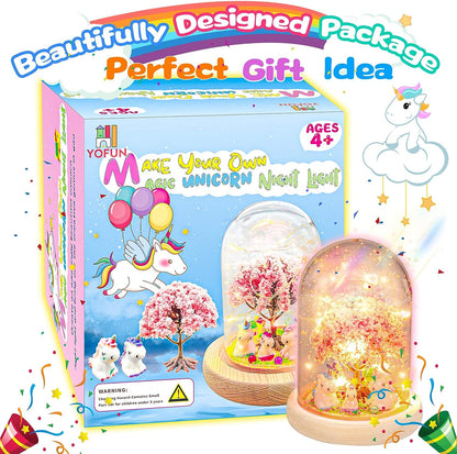 YOFUN Make Your Own Unicorn Night Light - Unicorn Craft Kit for Kids, Arts and Crafts Nightlight Project Novelty for Girl Age 4 to 9 Year Old, Unicorns Gifts for Girls