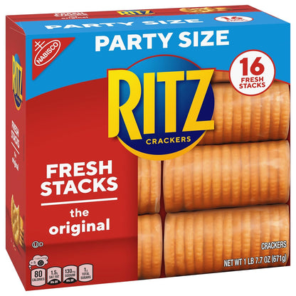 Ritz Crackers Flavor Party Size Box of Fresh Stacks 16 Sleeves Total, original, 23.7 Ounce, 16 count (Pack of 1)