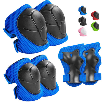 Wemfg Kids Protective Gear Set Knee Pads for Kids 3-14 Years Toddler Knee and Elbow Pads with Wrist Guards 3 in 1 for Skating Cycling Bike Rollerblading Scooter