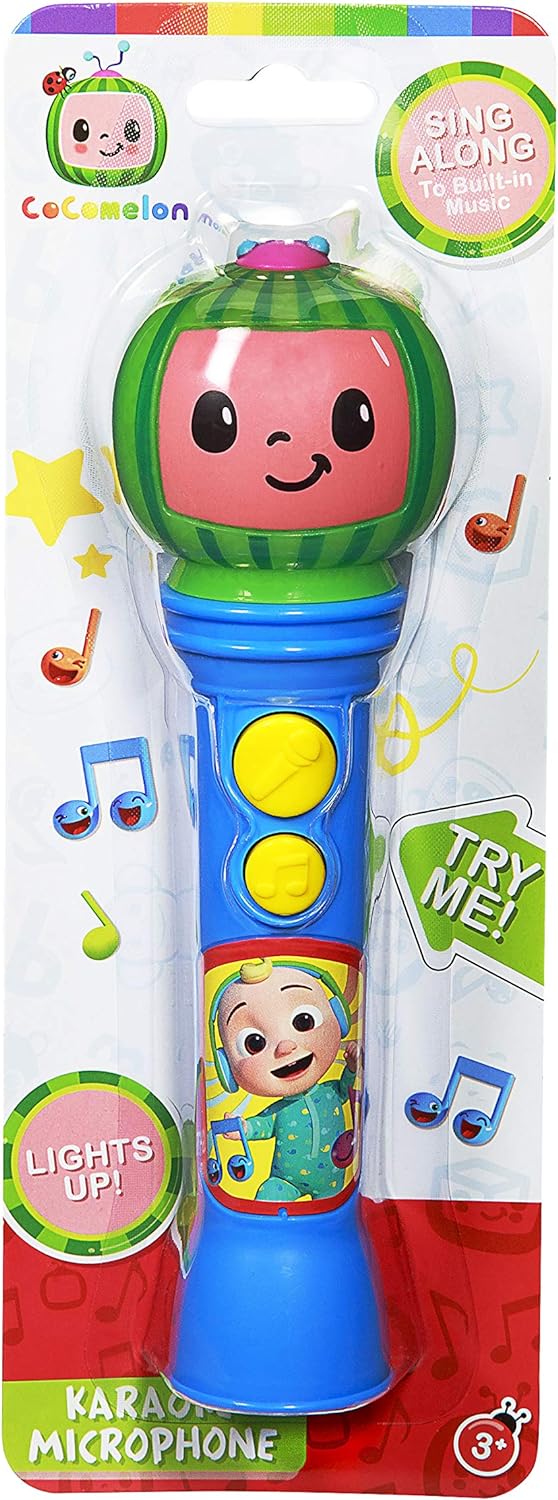 eKids CO-070, Musical Toddlers with Built Songs, Kids Microphone Designed for Fans of Cocomelon Toys and Gifts, Multicolored