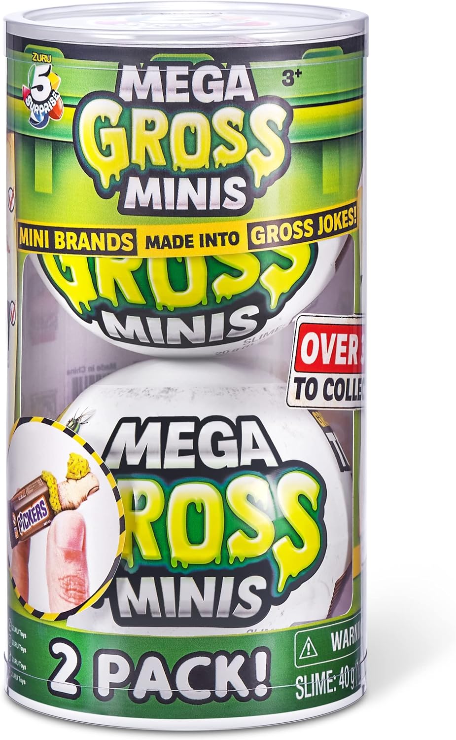 5 Surprise Mega Gross Minis by ZURU Boys Mystery Collectible Minis Brands Parody, Toys for Boys and Girls 3+, Halloween Toy