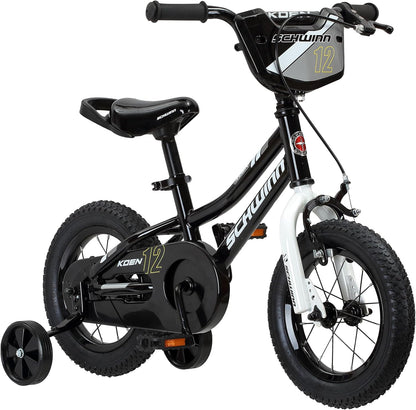 Schwinn Koen & Elm Toddler and Kids Bike, 12-18-Inch Wheels, Training Wheels Included, Boys and Girls Ages 2-9 Years Old, Rider Height 28-52-Inches, Basket or Number Plate