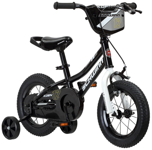 Schwinn Koen & Elm Toddler and Kids Bike, 12-18-Inch Wheels, Training Wheels Included, Boys and Girls Ages 2-9 Years Old, Rider Height 28-52-Inches, Basket or Number Plate