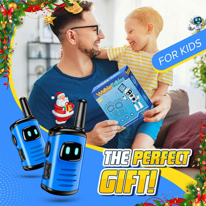 Kids Walkie Talkies Toys for Boys: comedyfun Mini Robots Walkies Talkies 2 Pack Christmas Birthday Gifts for 3 4 5 6 Year Old Boys Toys for 3 4 5 6-8 Year Old Camping Outdoor Games Stocking Stuffers