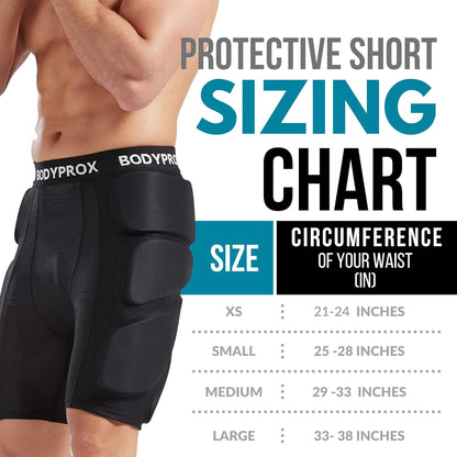 Bodyprox Protective Padded Shorts for Snowboard,Skate and Ski,3D Protection for Hip,Butt and Tailbone