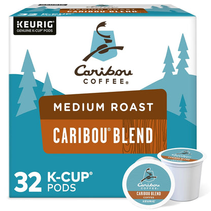 Caribou Coffee Caribou Blend, Keurig Single-Serve K-Cup Pods, Medium Roast Coffee, 32 Count