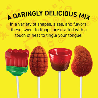 Vero Banda Fuego Mix Assorted Chili Lollipops, Artificially Flavored, Net Wt. 20.5 Ounces, 40 Count Bag