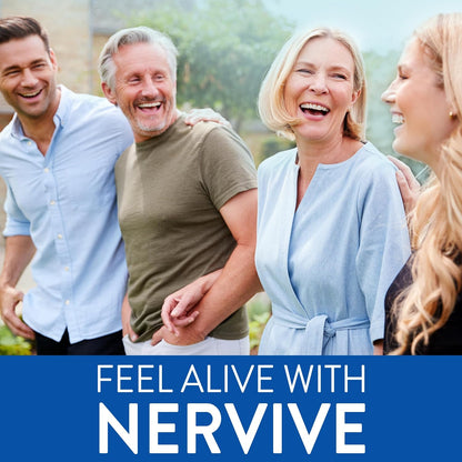 Nervive Nerve Health, with Alpha Lipoic Acid, to Fortify Nerve Health and Support Healthy Nerve Function in Fingers, Hands, Toes, & Feet*, ALA, Vitamins B12, B6, & B1, 30 Daily Tablets