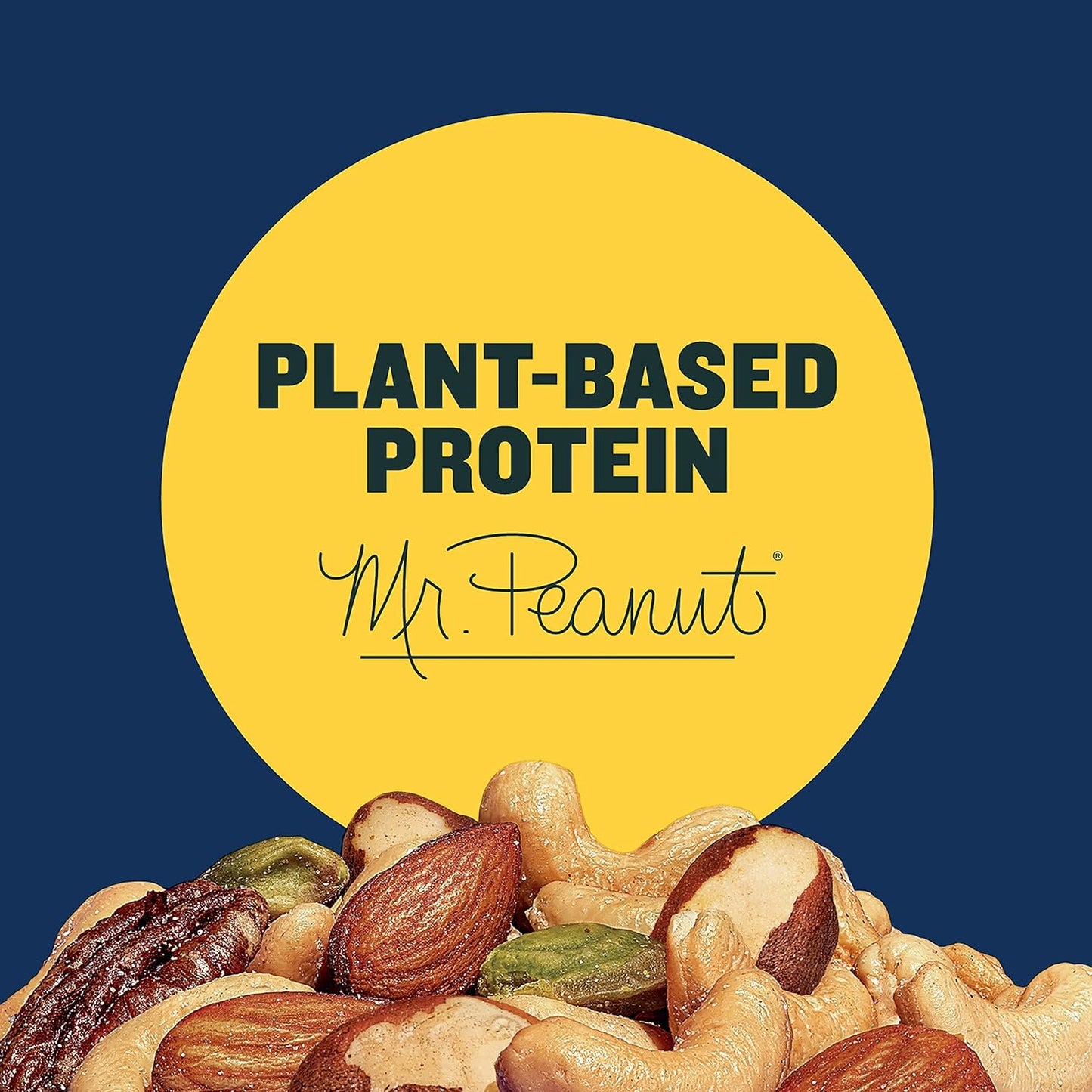 PLANTERS Deluxe Salted Mixed Nuts, Party Snacks, Plant-Based Protein 34oz (1 Container)