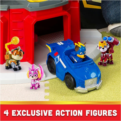 Paw Patrol, Mighty Lookout Tower with 4 Exclusive Bonus Action Figures, Toy Car, Lights and Sounds (Amazon Exclusive), Kids Toys for Ages 3 and up