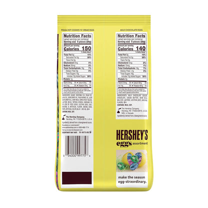 HERSHEY'S Assorted Chocolate and White Creme Eggs, Easter Candy, 28.18 oz Variety Bag (150 Pieces)