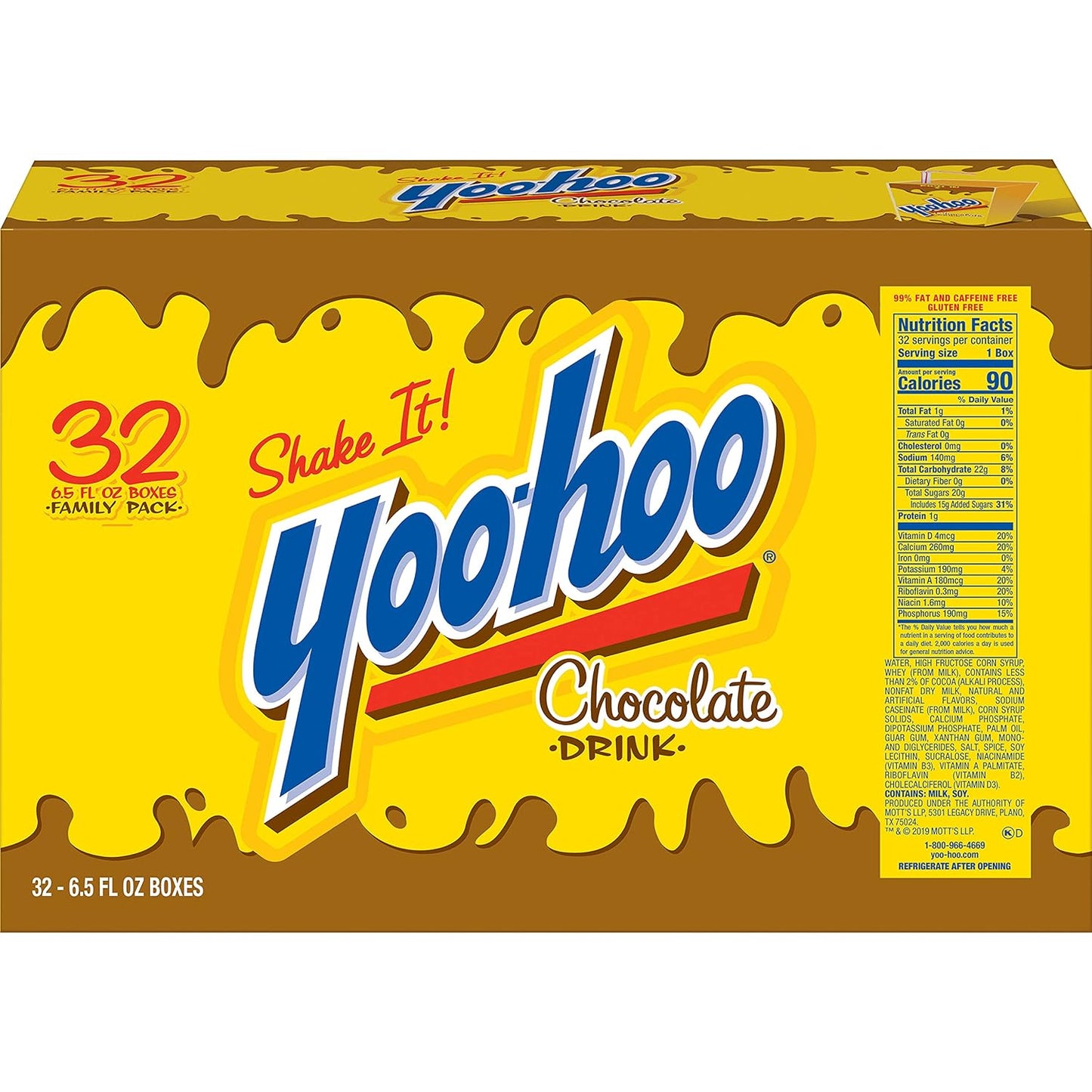 Yoo-hoo Chocolate Drink, 6.5 fl oz boxes (Pack of 32)