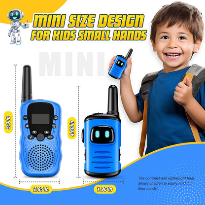 Kids Walkie Talkies Toys for Boys: comedyfun Mini Robots Walkies Talkies 2 Pack Christmas Birthday Gifts for 3 4 5 6 Year Old Boys Toys for 3 4 5 6-8 Year Old Camping Outdoor Games Stocking Stuffers