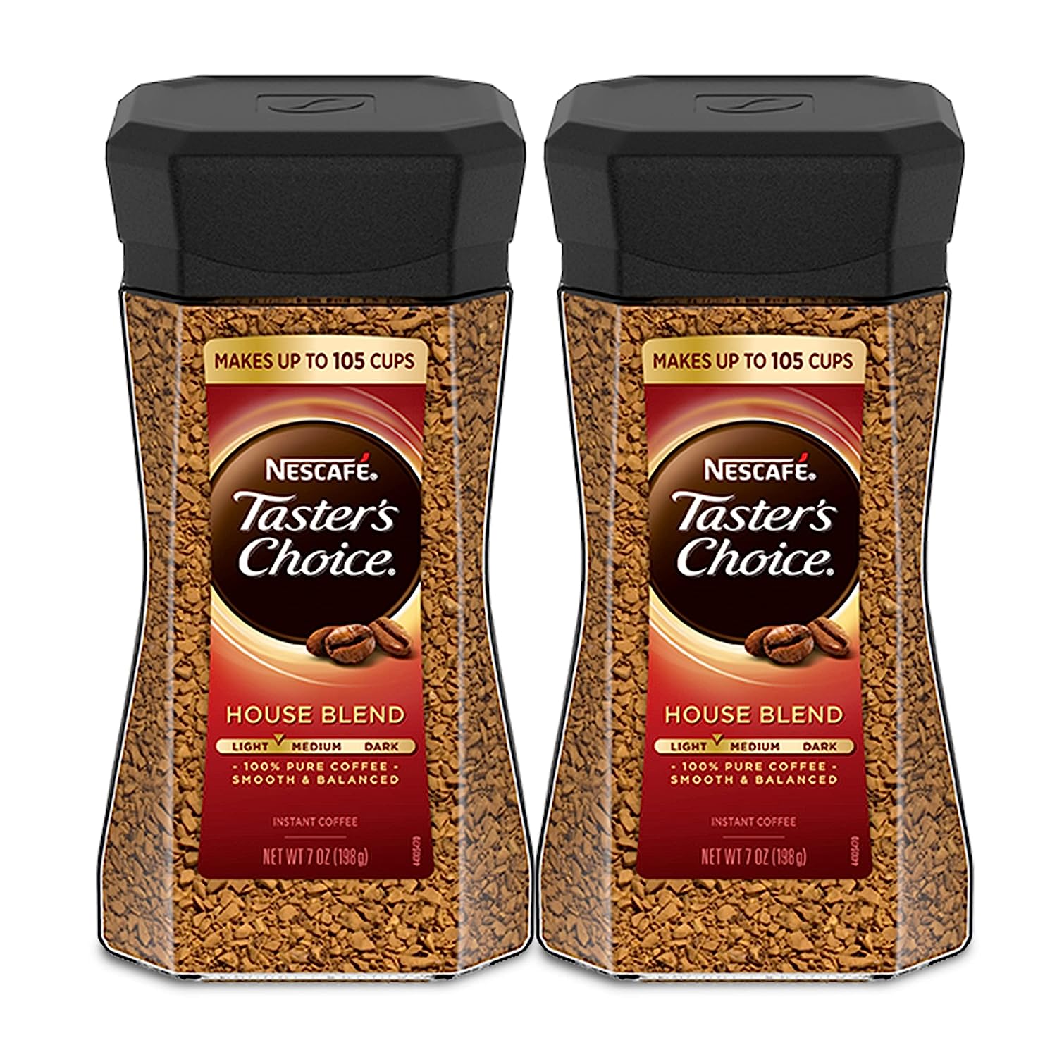Nescafe light roast Taster's Choice House Blend Instant Coffee, 7 Ounce (Pack of 2)