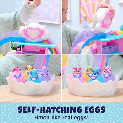 Hatchimals Alive, Hatchi-Nursery Playset Toy with 4 Mini Figures in Self-Hatching Eggs, 13 Accessories, Kids Toys for Girls and Boys Ages 3 and up