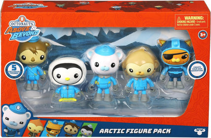 Octonauts Above & Beyond, Toy Figure 5 Pack. Exclusive Arctic Theme, Includes Captain Barnacles, Kwazii, Paani, Shellington and Peso | Amazon Exclusive