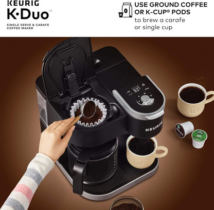 Keurig K-Duo Single Serve K-Cup Pod & Carafe Coffee Maker, Black