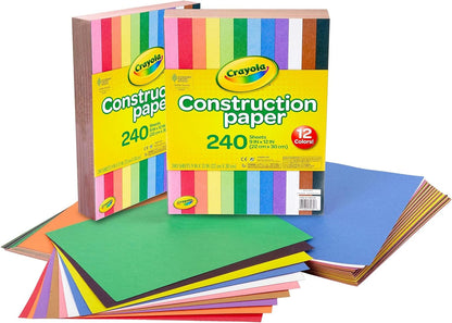 Crayola Construction Paper - 480ct (2 Pack), Bulk School Supplies for Kids, Classroom Supplies for Preschool, Elementary, Great for Arts & Crafts