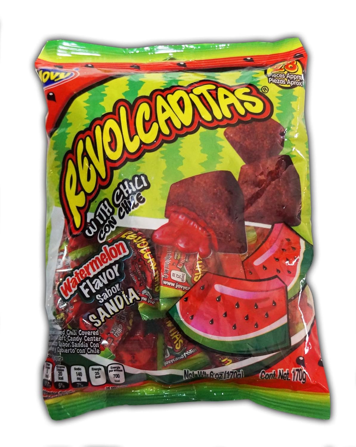 Jovy Revolcaditas with Chili Watermelon | 6oz Bag | Spicy Candy