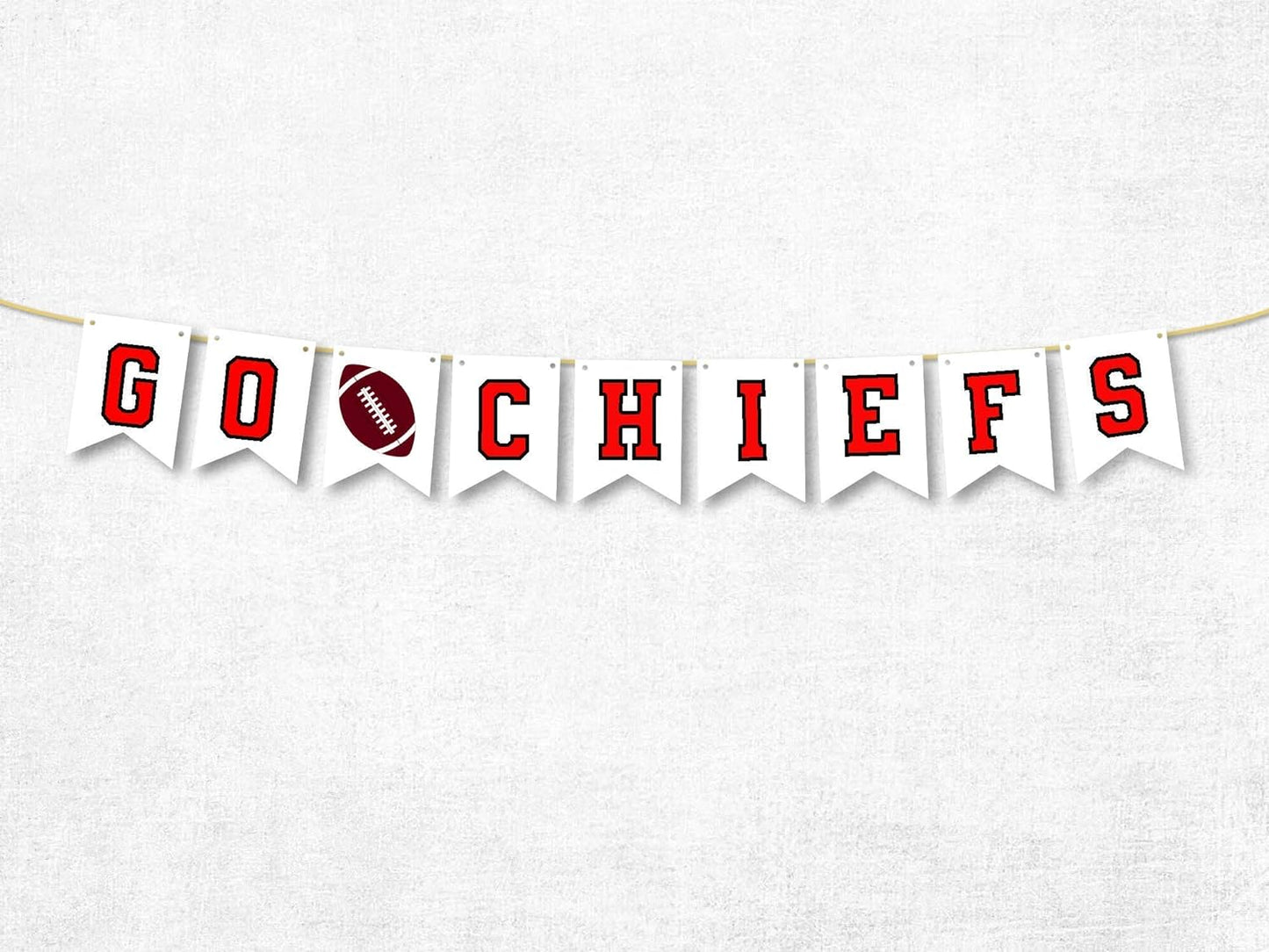 Swanky Party Box | Go Chiefs Football Banner | Cardstock Football Banner