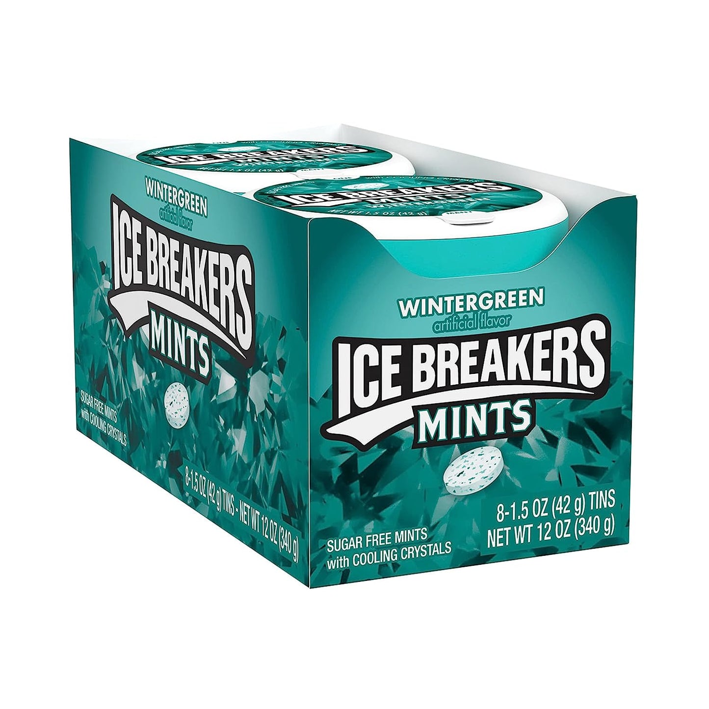 ICE BREAKERS Wintergreen Sugar Free Breath Mints Tins, 1.5 oz (8 Count)