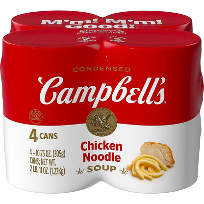 Campbell's Condensed Chicken Noodle Soup, 10.75 Ounce Can (Pack of 4)